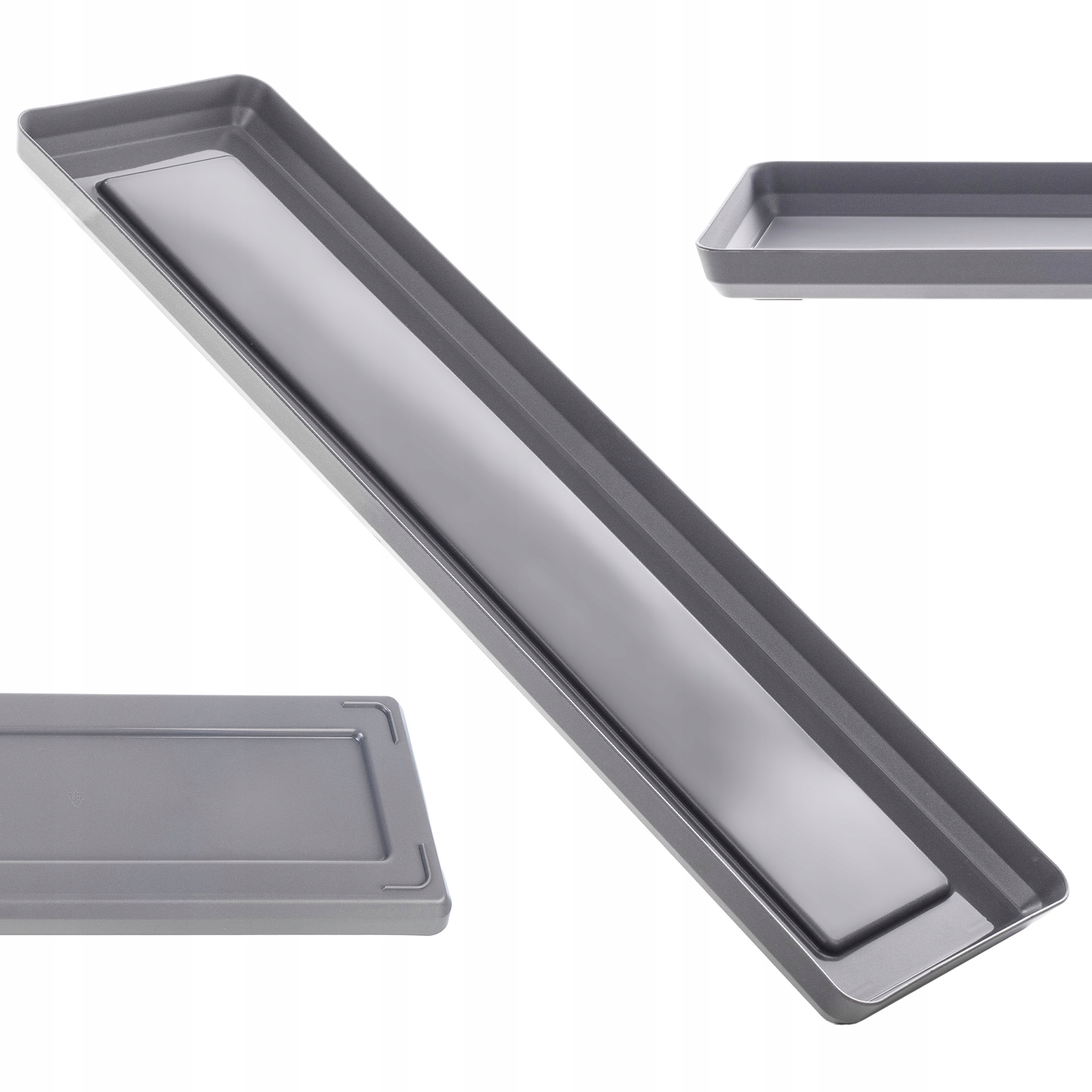 PODSTAWKA POD DONICZKĘ DONICĘ 50cm TACKA PROSTOKĄTNA ANTRACYT PLASTIKOWA