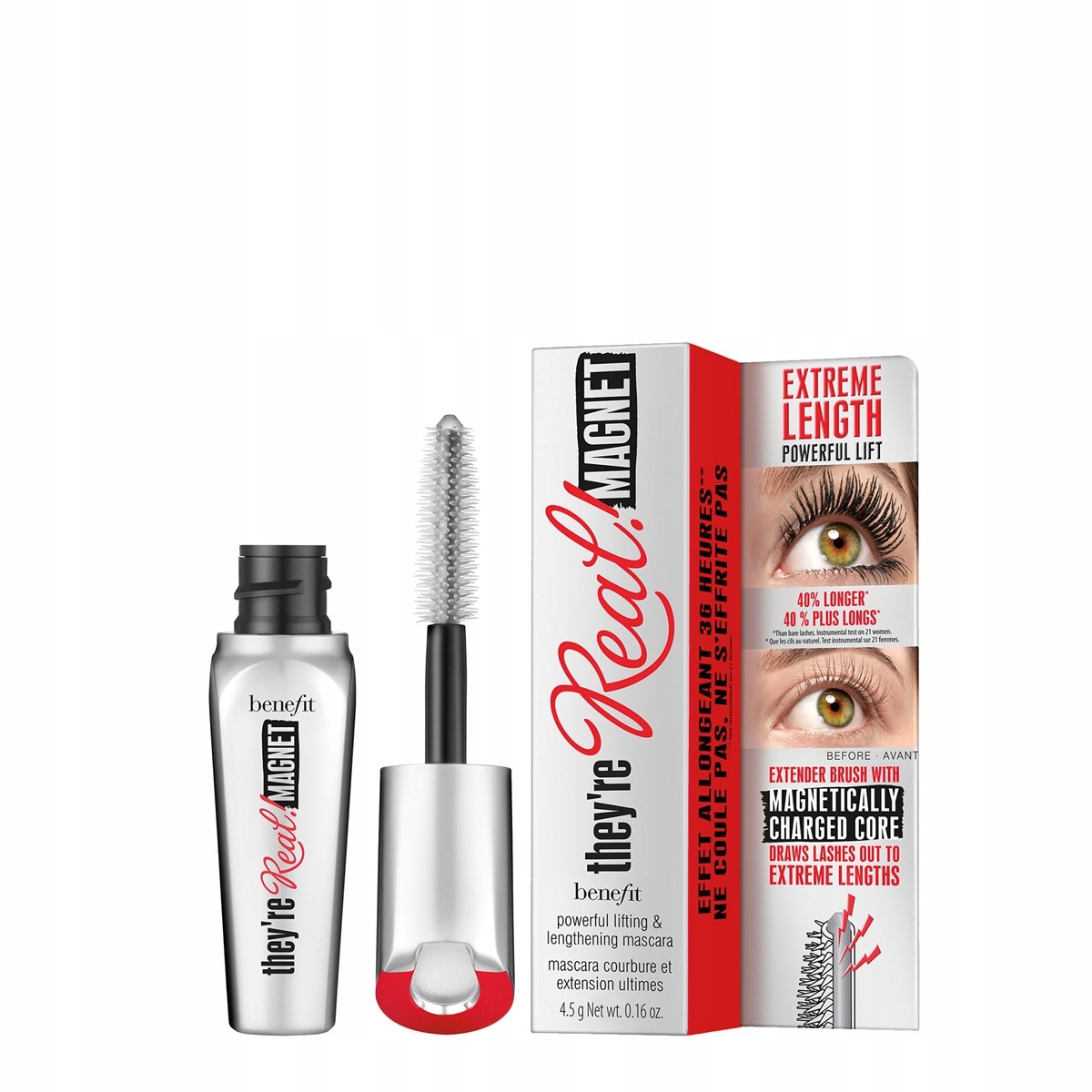 Benefit They're Real! Magnet prodlužující řasenka na řasy Black 4.5 g