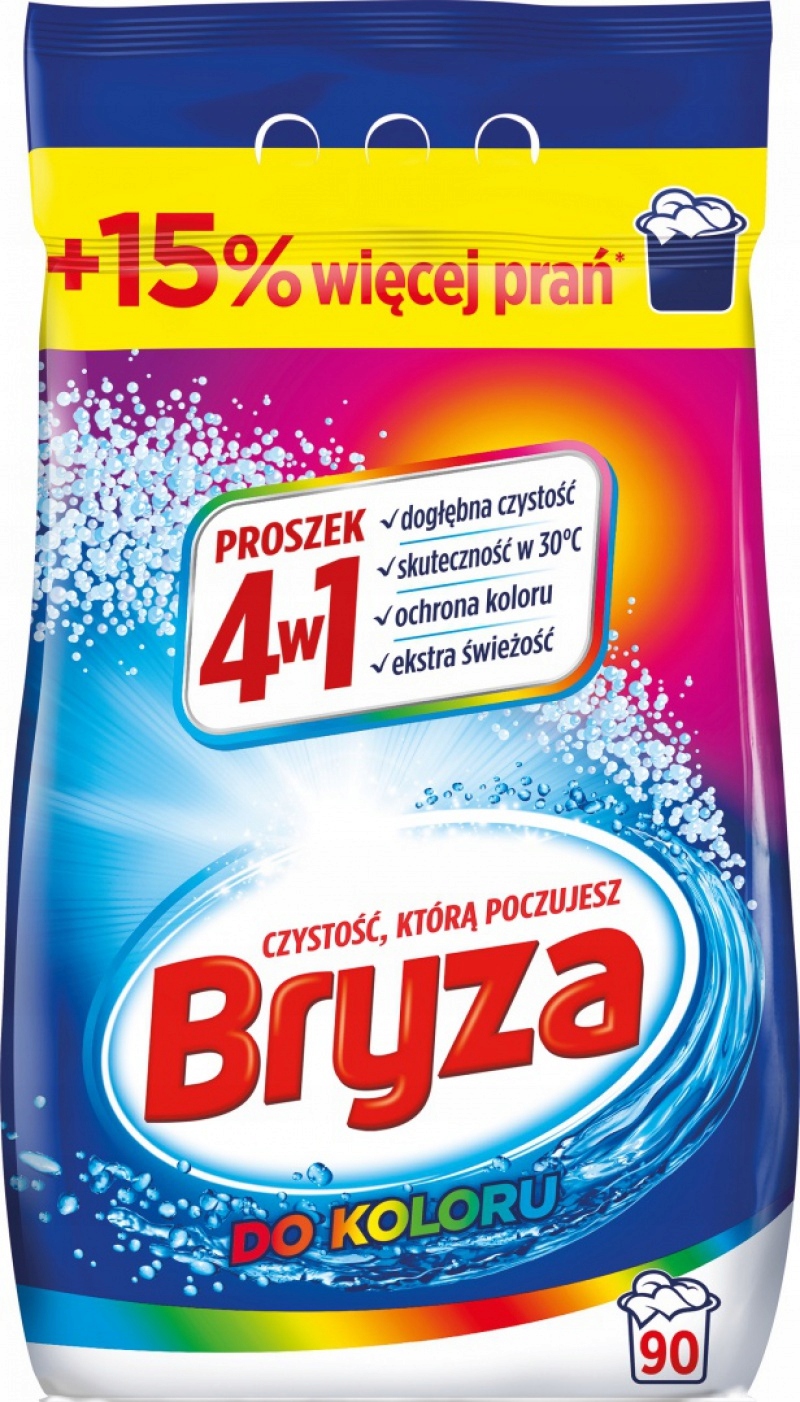 Levně Prášek na praní Bryza 4v1 barva 5,85 kg 90 praní