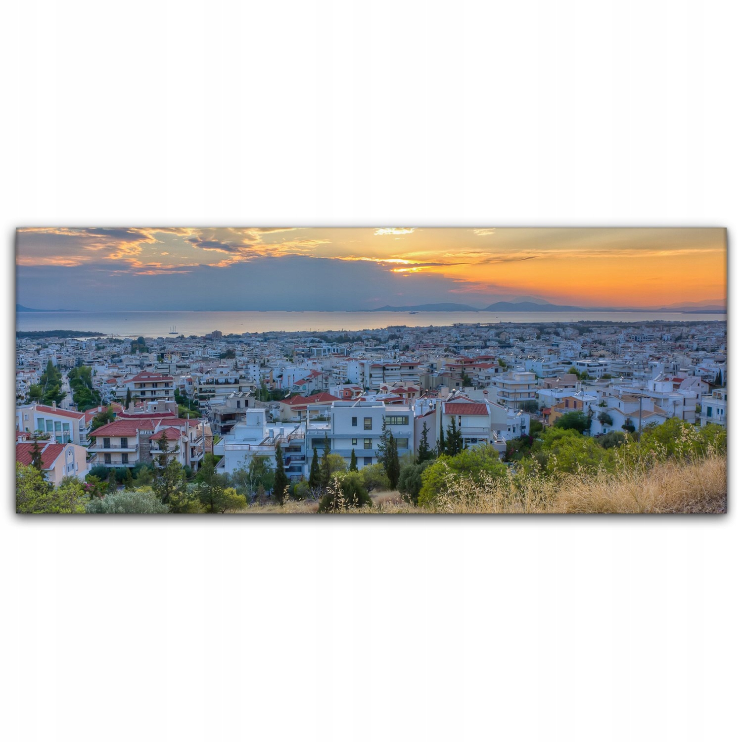 

Obraz Canvas dekoracja 125x50 Miasto Zachód Słońca