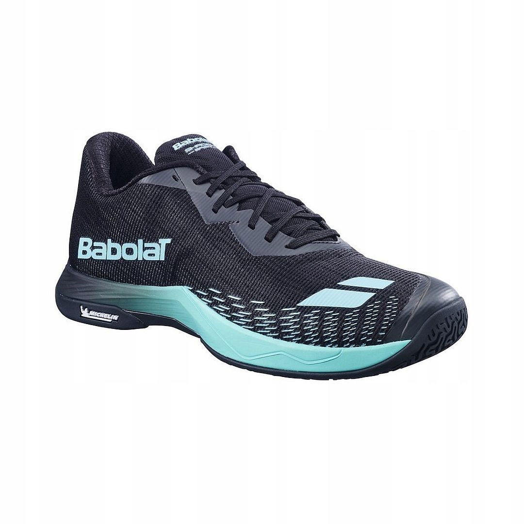 Badmintonové squashové boty Babolat Shadow Spirit 2 Black/cyan Men 40