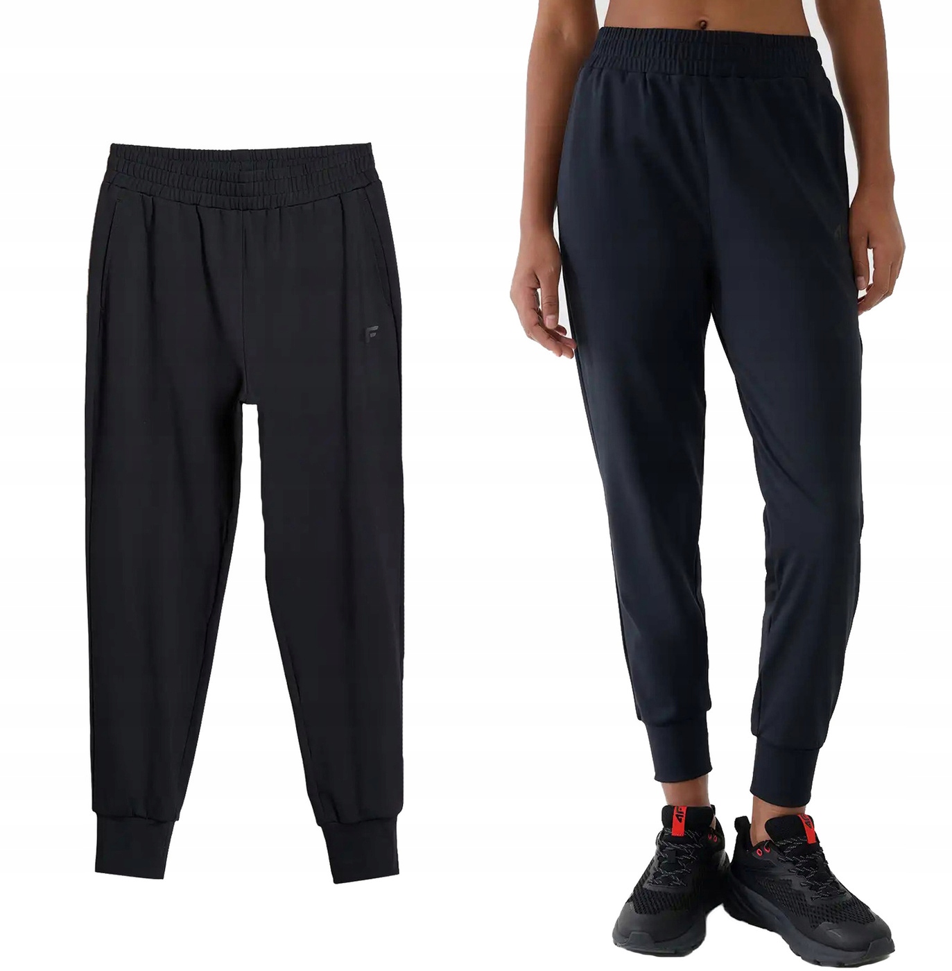 Spodnie sportowe szybkoschnące 4F na siłownie, do biegania czarne L