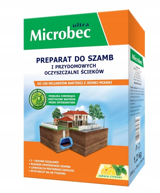 

Bros Microbec do Szamb Saszetki cytrynowe 25g