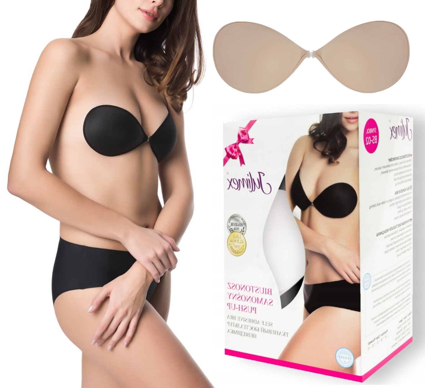 

Julimex Biustonosz samonośny BS-02 push-up beż A