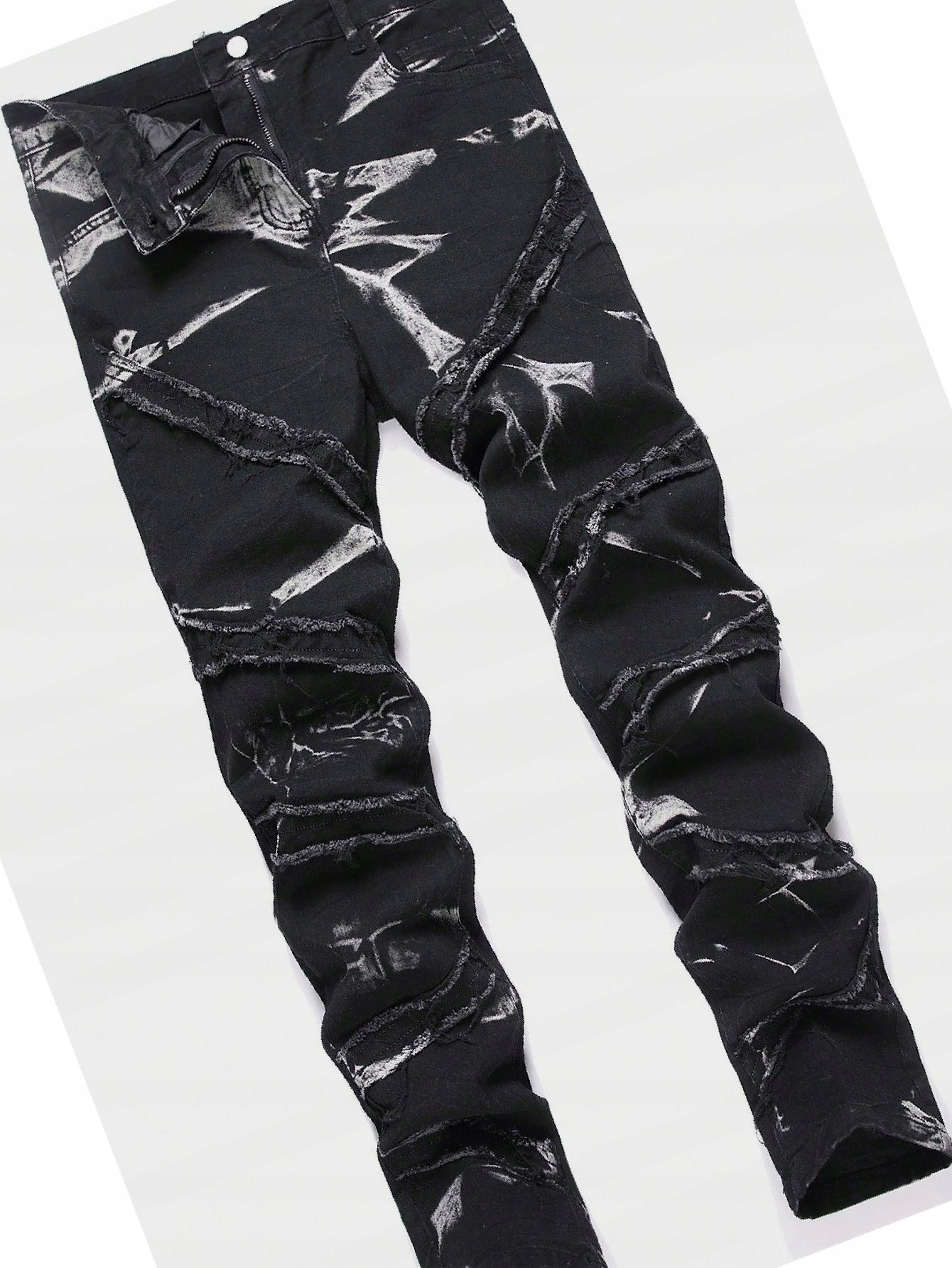 Pánské džíny Urban Trubky s prošitím Potisk Černé Casual M