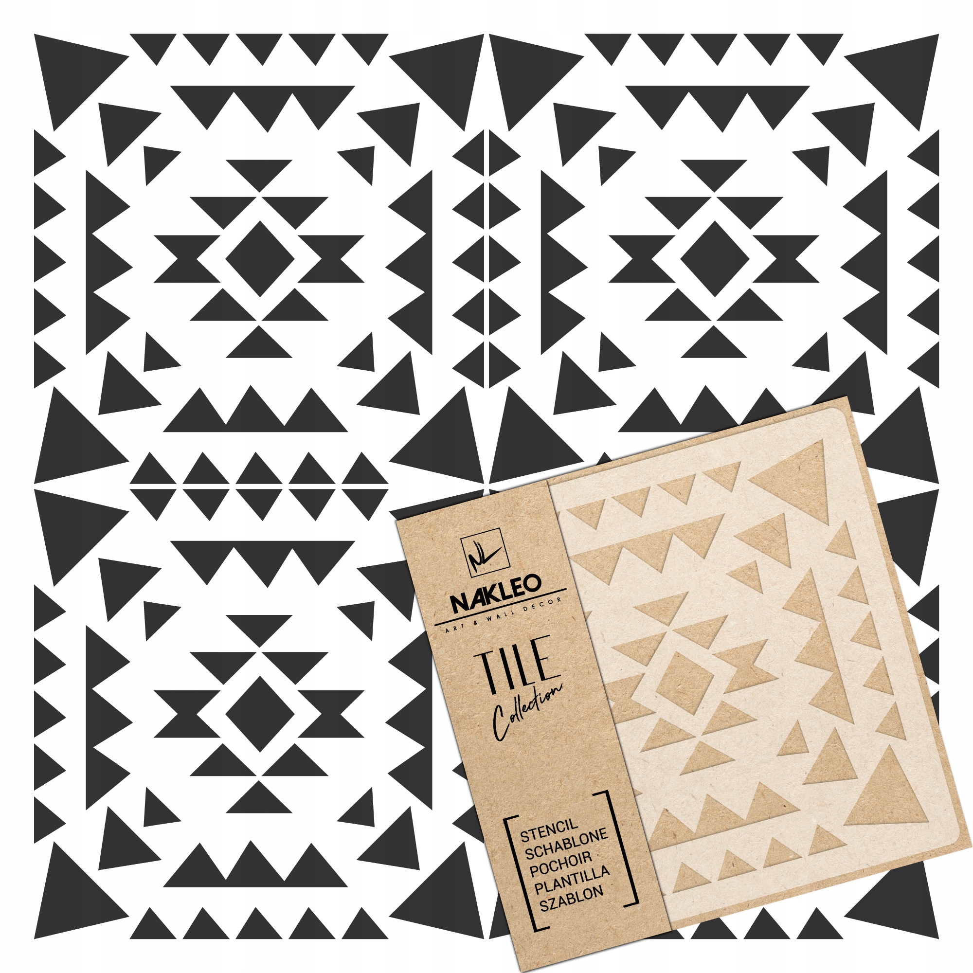 SZABLON MALARSKI imitacja kafelków płytek AZTECA10