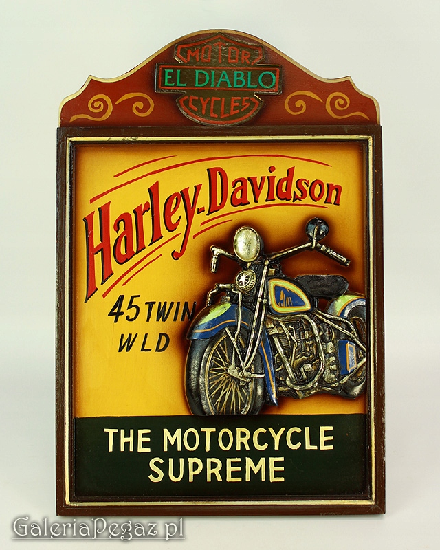 Деревянная вывеска в стиле ретро для паба Harley Davidson
