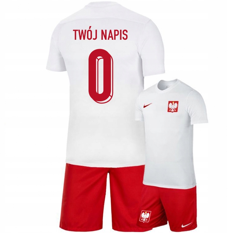Polska Strój piłkarski Nike zestaw twój napis z własnym imieniem 158-170
