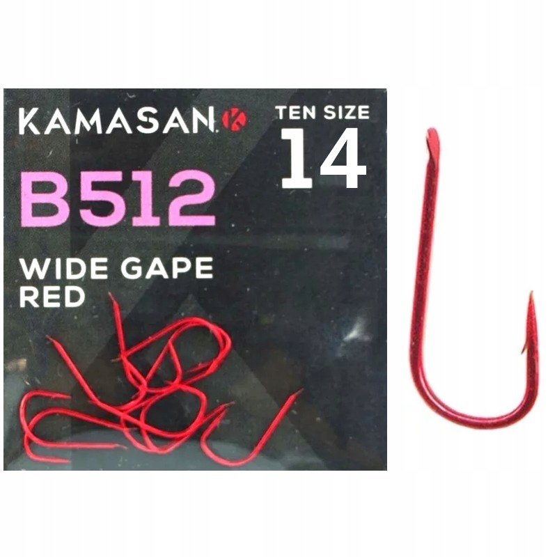 

Haczyki Kamasan B512 Red Barbed 14 10x Na Ochotkę