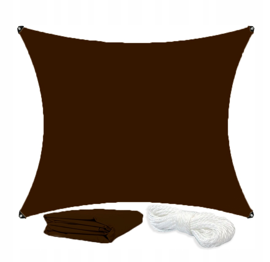 Żagiel Przeciwsłoneczny Ogrodowy Wodoodporny 5x4 Brązowy Markiza Zacieniacz