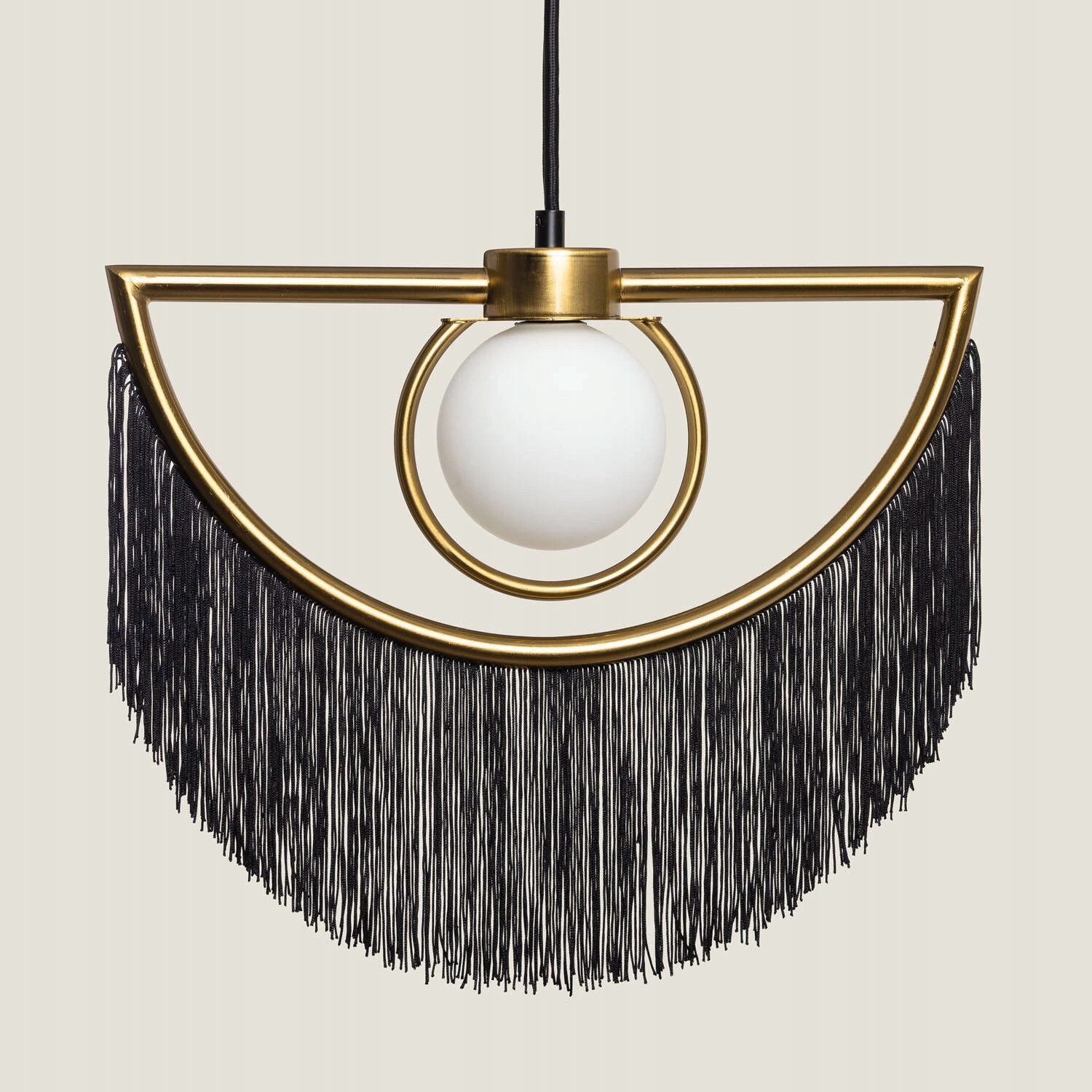 Závěsná kovová lampa s třásněmi Dalila