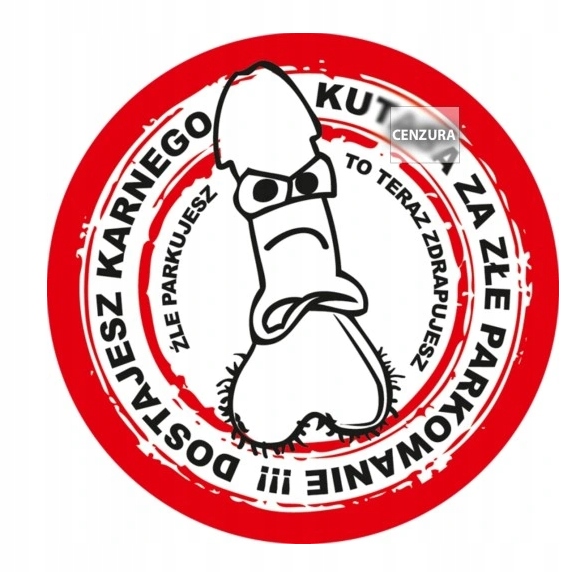 Naklejki Karne za złe parkowanie 100szt