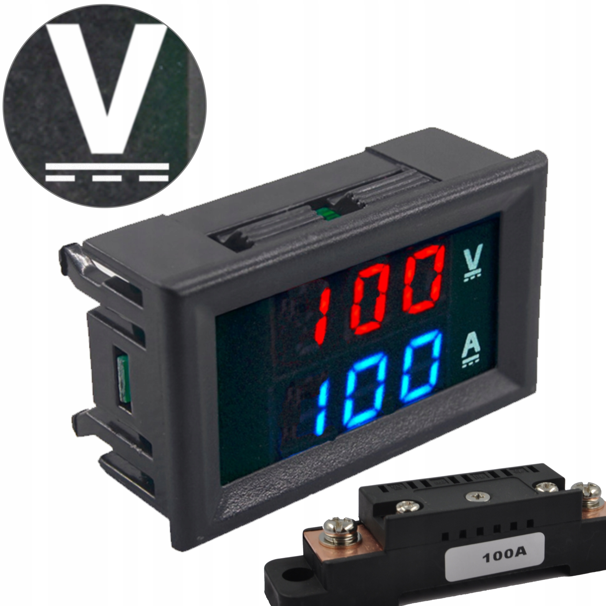 

Amperomierz Do Prostownika Woltomierz 100A DC