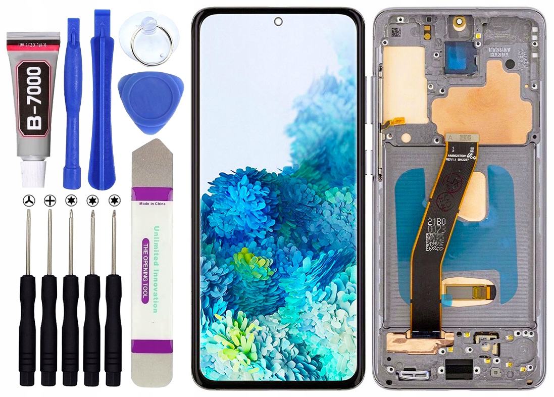 Oled displej pro Samsung Galaxy S20 G980 G980F LCD displej Rámeček Šedý