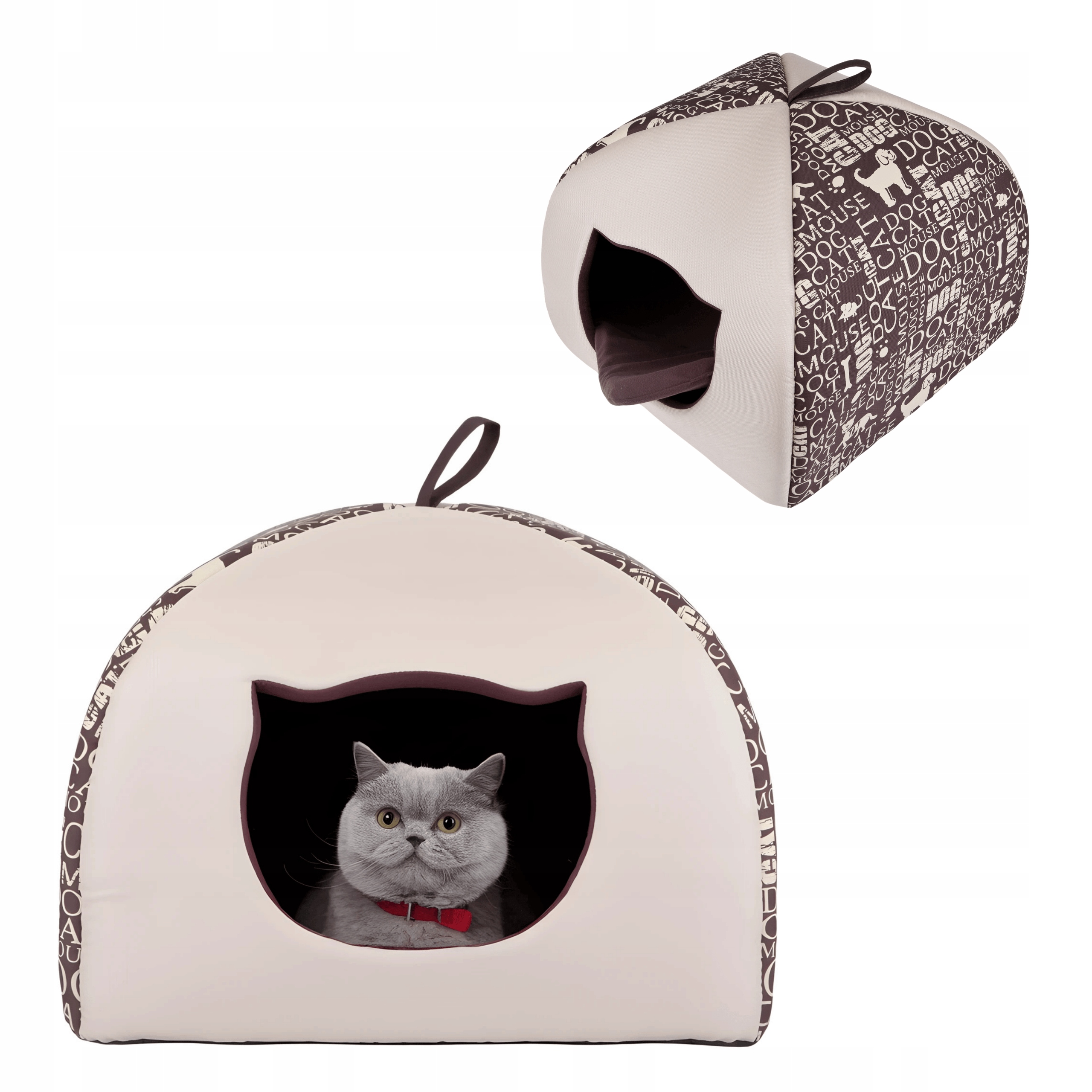 Levně pro kočky domeček kočičí domeček, pelíšek , kotec , polštář R2 44x44x35 cm