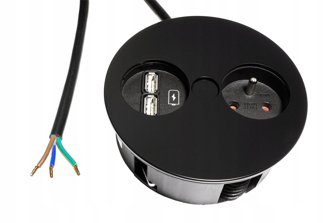 Bachmann Systém Twist, zásuvka Cz, zdroj (2x Usb), černý (931.132)