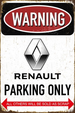 Tablica Ozdobna Blacha Renault Parking Only
