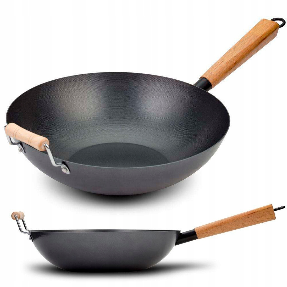 

Patelnia Wok Kantoński chiński Głęboki duży 35cm
