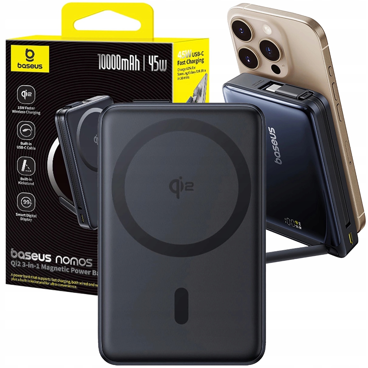 Rýchla Indukčná Powerbanka Magsafe Baseus Qi2 10000 mAh 45W Magnetická