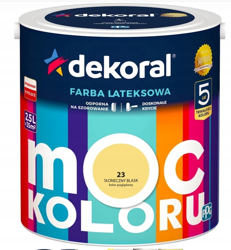 

Dekoral Farba Moc Koloru 5l słoneczny blask