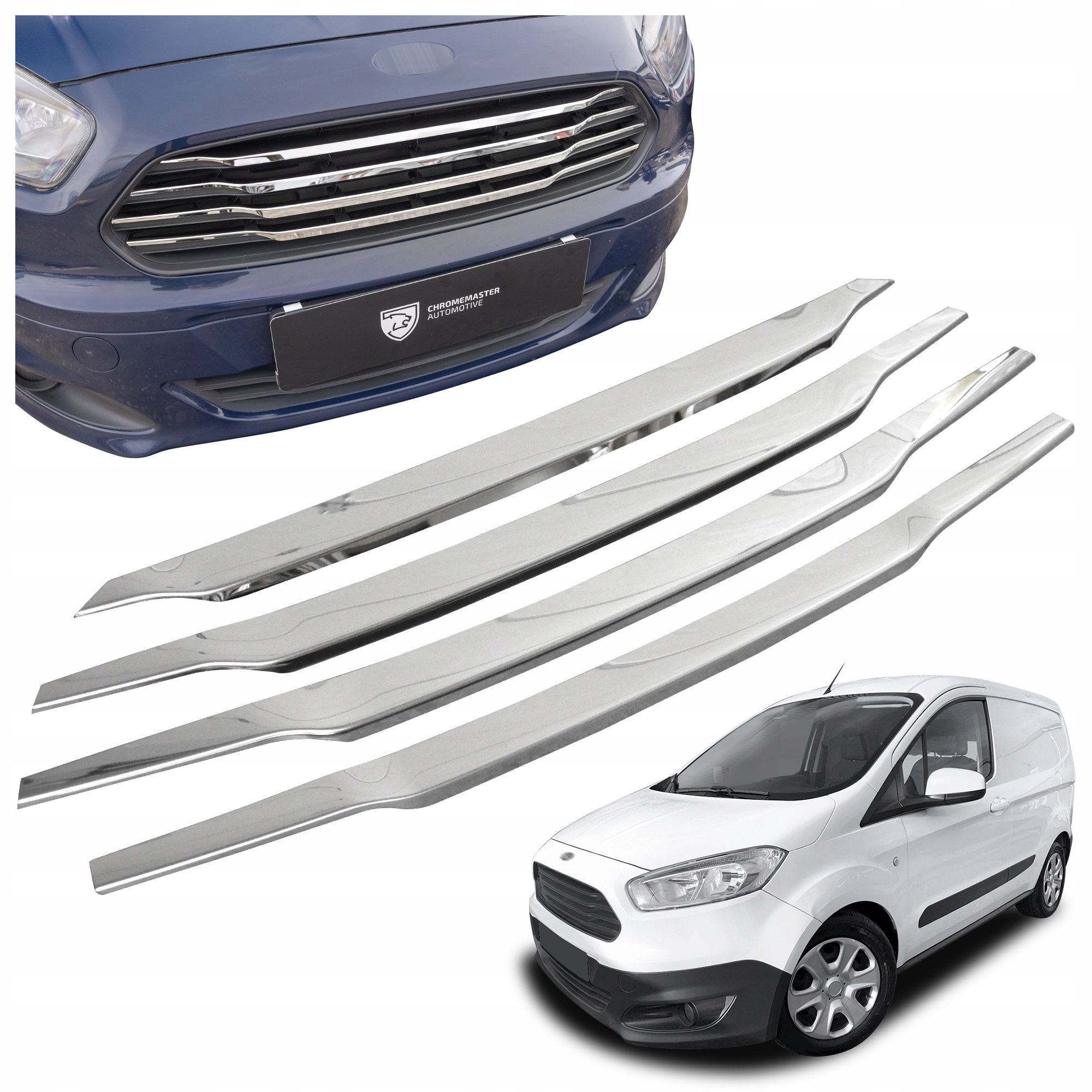 Lišty atrapy predného maskovania grilu pre Ford Transit Courier 2014-2018