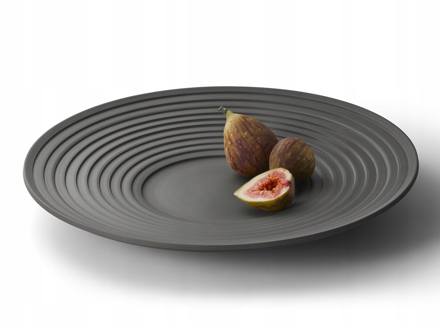 Philippi Lotus Keramická dekoratívna misa 37 cm Tmavosivá