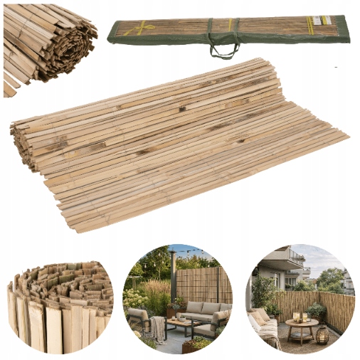 Bambusová Podložka Na Balkon Přírodní 180x500 Na Oplocení Terasa Gnb