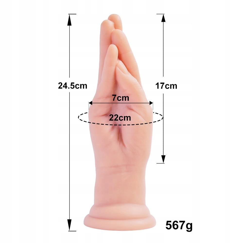 REALISTISCHER Dildo Silikonowy 24 cm Z Przyssawką — miniatura 6