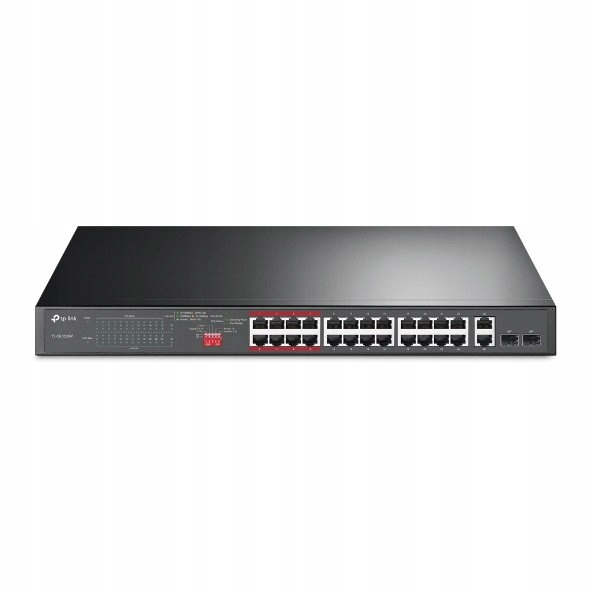 24-Port 10/100 Mbps 2-Port Gigabit Rackmount Switch with 24-Port PoE+ …