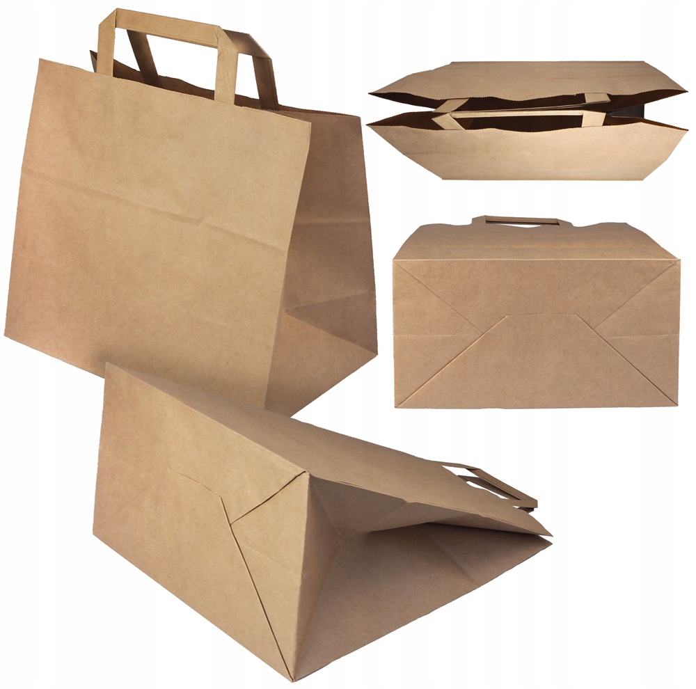 

Torba torebka papierowa szara 320x220x240mm 250szt