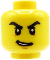 

Lego głowa główka figurki męska uniesione brwi
