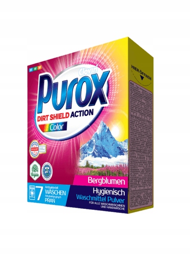10 x Purox barevný prášek na praní barevných tkanin 490 g (7 praní)