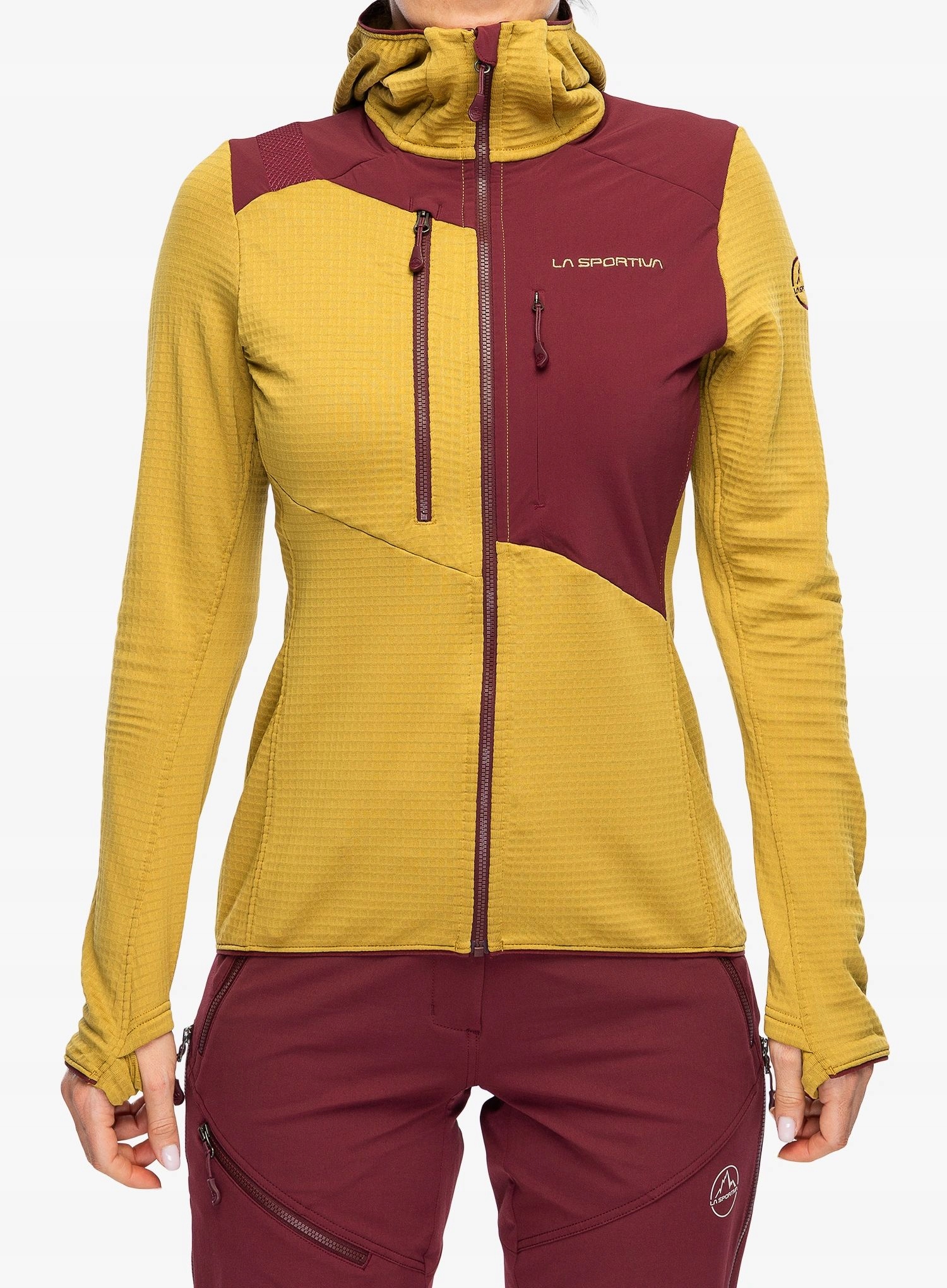 Fleecová Mikina dámský La Sportiva Lucendro Thermal Hoody savana/redwood L