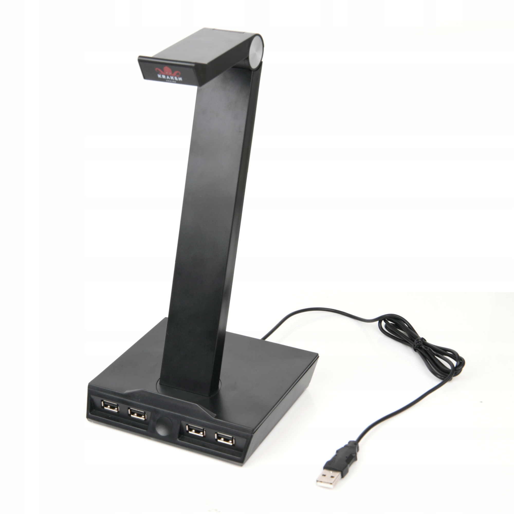 Stojak na słuchawki RGB podświetlenie LED 4xUSB