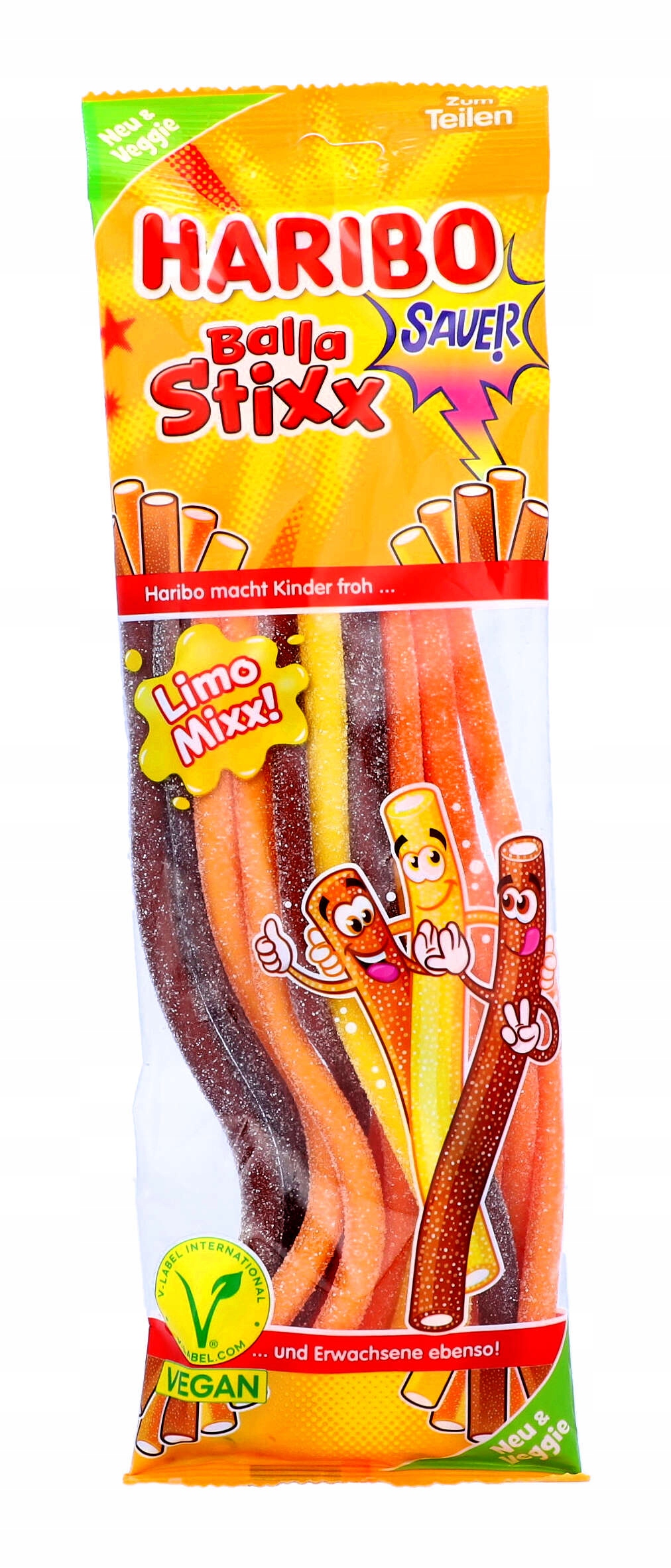 Żelki Owocowe Kable HARIBO Kwaśne Limo MIX 175g DE 14022693673