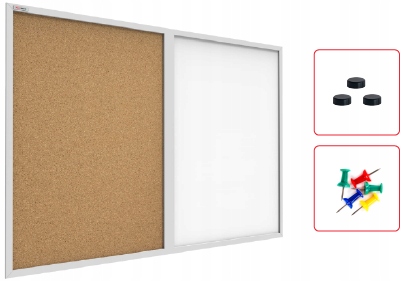 

Tablica magnetyczna biała korkowa 60x40 Mdf biały