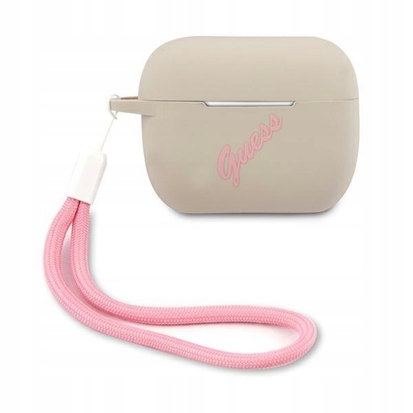 Guess Guacaplsvsgp AirPods Pro cover szaro różowy/grey pink Silicone Vintag