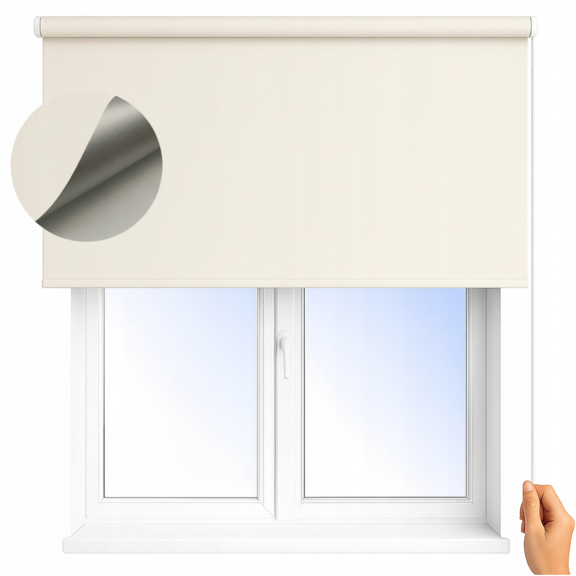 Termální Nástěnná Roleta fi 25 mm 100% zatemňovací na míru 80 x 240 cm