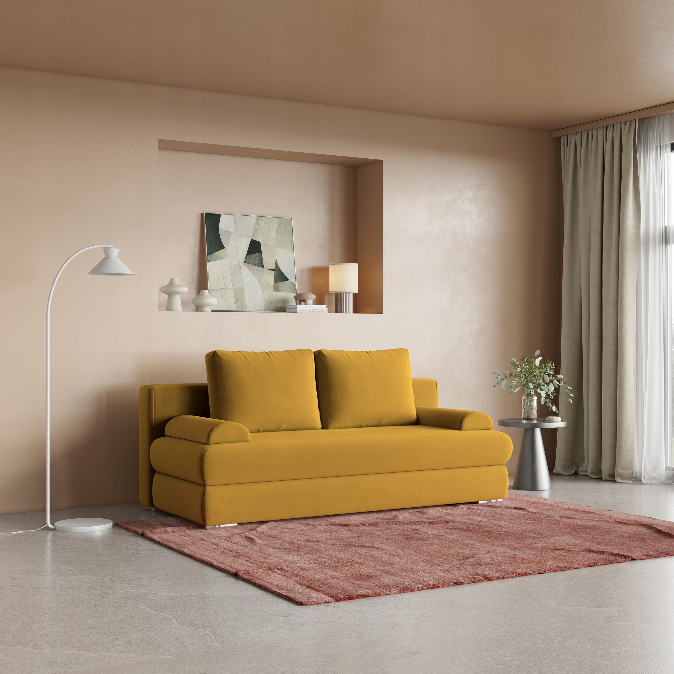 Rozkládací pohovka Aspero Pohovka s Funkcí Spaní Kontejner Moderní Módní