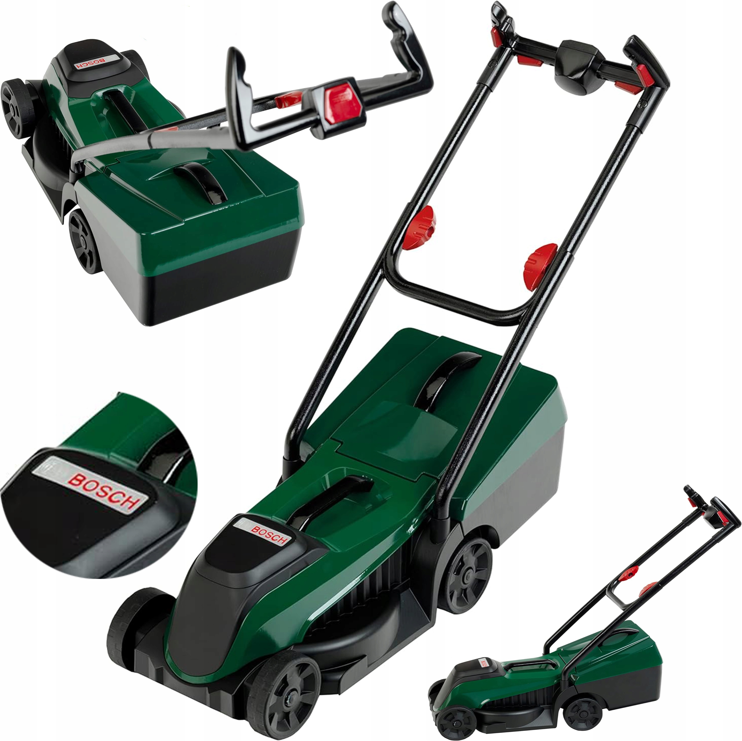 Детская газонокосилка, игрушка для травы BOSCH Sound KLEIN, Садовая с корзиной