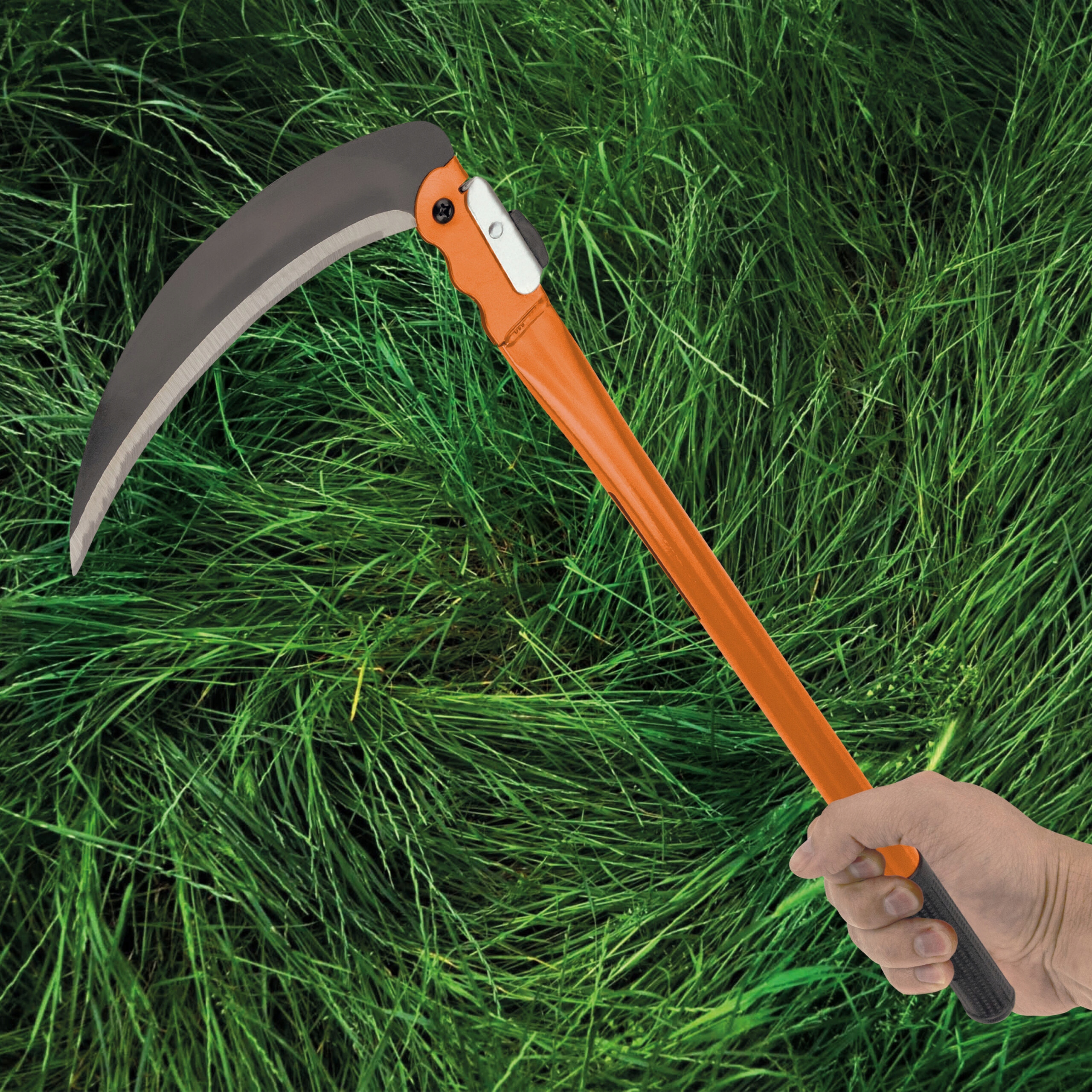 SIERP RĘCZNY GŁADKI SKŁADANY KOSA DO PODCINANIA TRAWY GAŁĘZI CHWASTÓW 49 cm Zasilanie ręczne