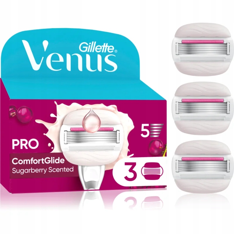 Gillette Venus ComfortGlide Sugarberry náhradní břity 3 ks