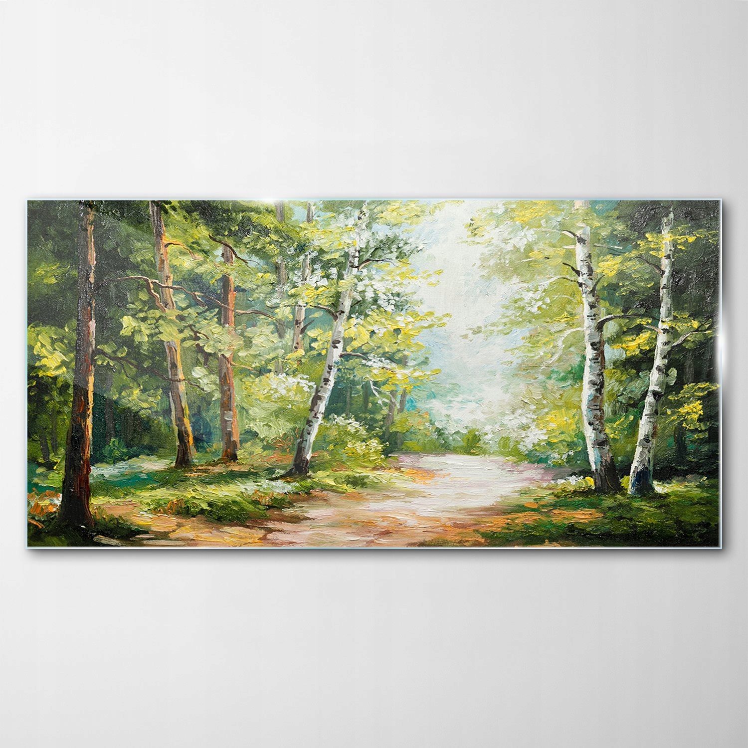 Tvrdený sklenený obraz Les Leto Krajina 100x50