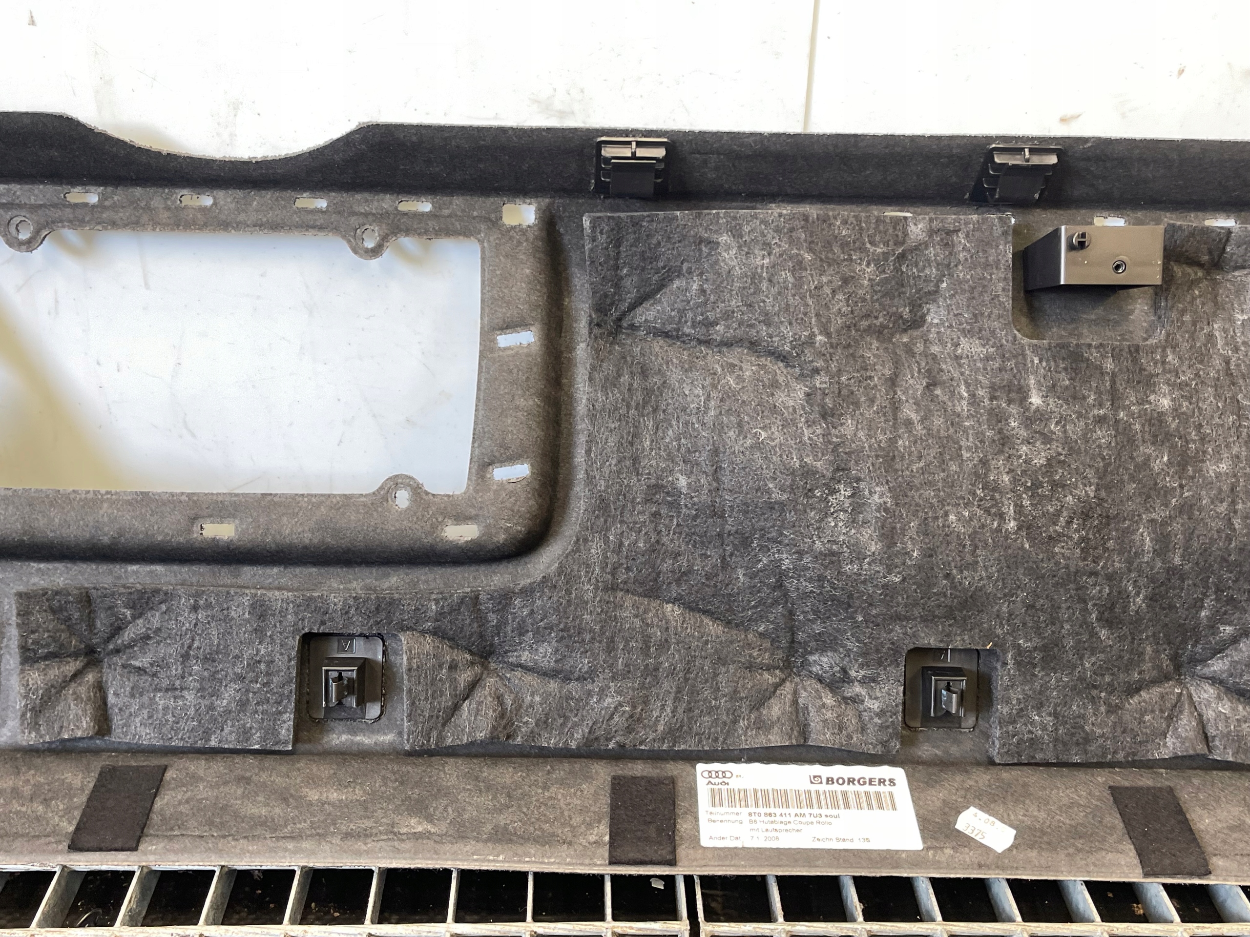 plato rear plato boot AUDI A5 8T 8T0863411AM