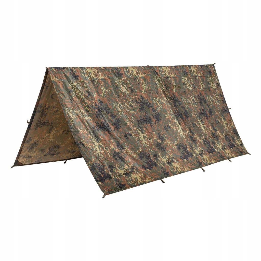 Płachta biwakowa Mil-Tec Tarp Tarpaulin Pe Ripstop 3 x 3 m Flecktarn