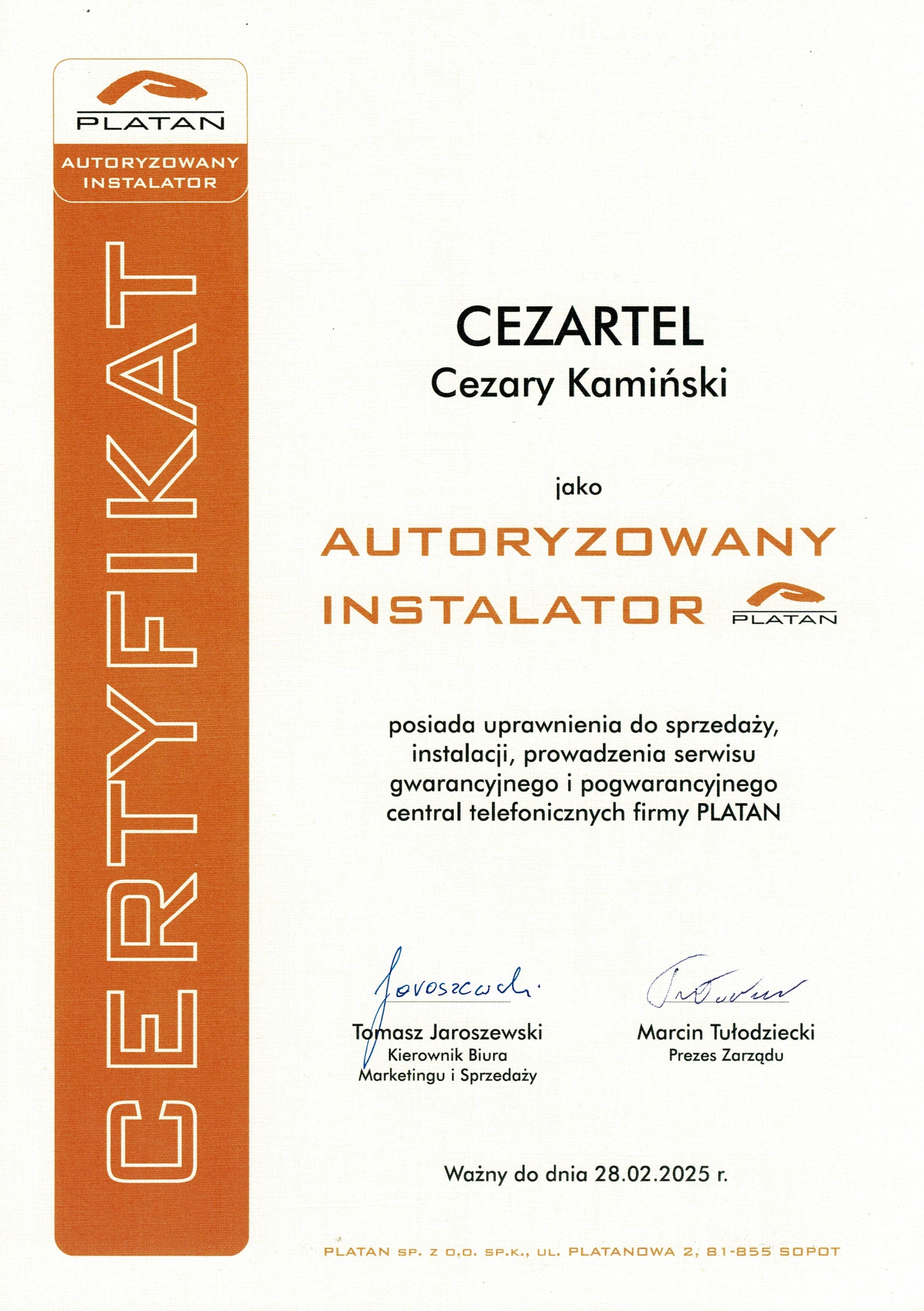 PLATAN centrala PROXIMA VoIP SIP Trunk + ABONAMENT Marka Platan