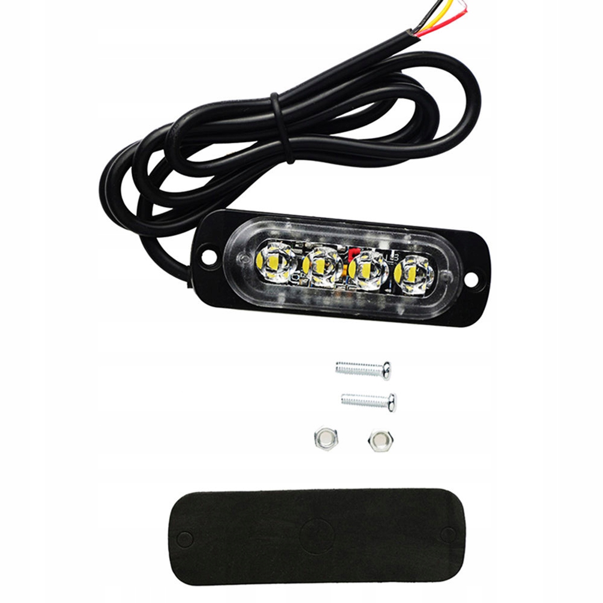 1 ZESTAW 12W 12-24V 4 DIODOWYCH LAMP STROBOBOWYCH 19 TRYBÓW