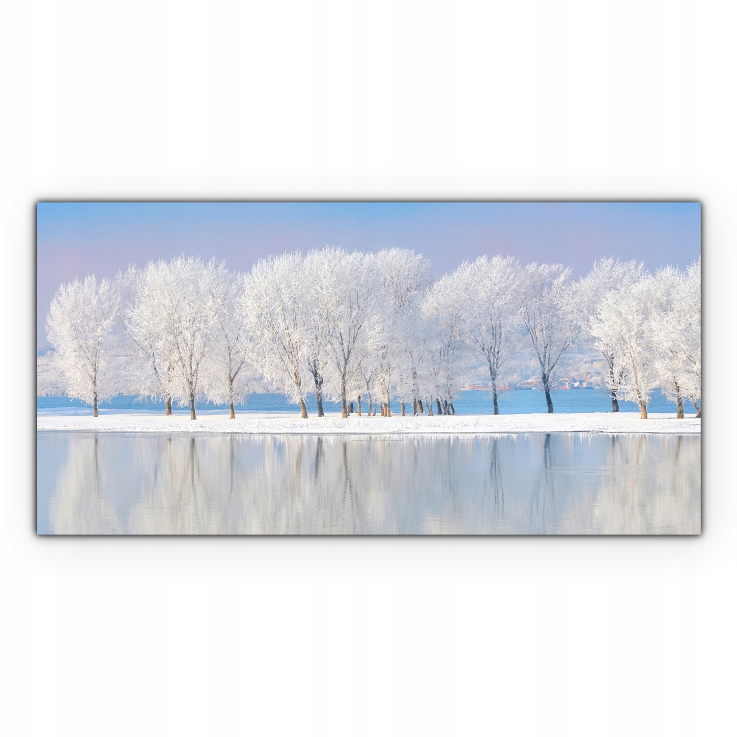 

Canvas na ramie na ścianę 140x70 Zima Drzewa Mróz