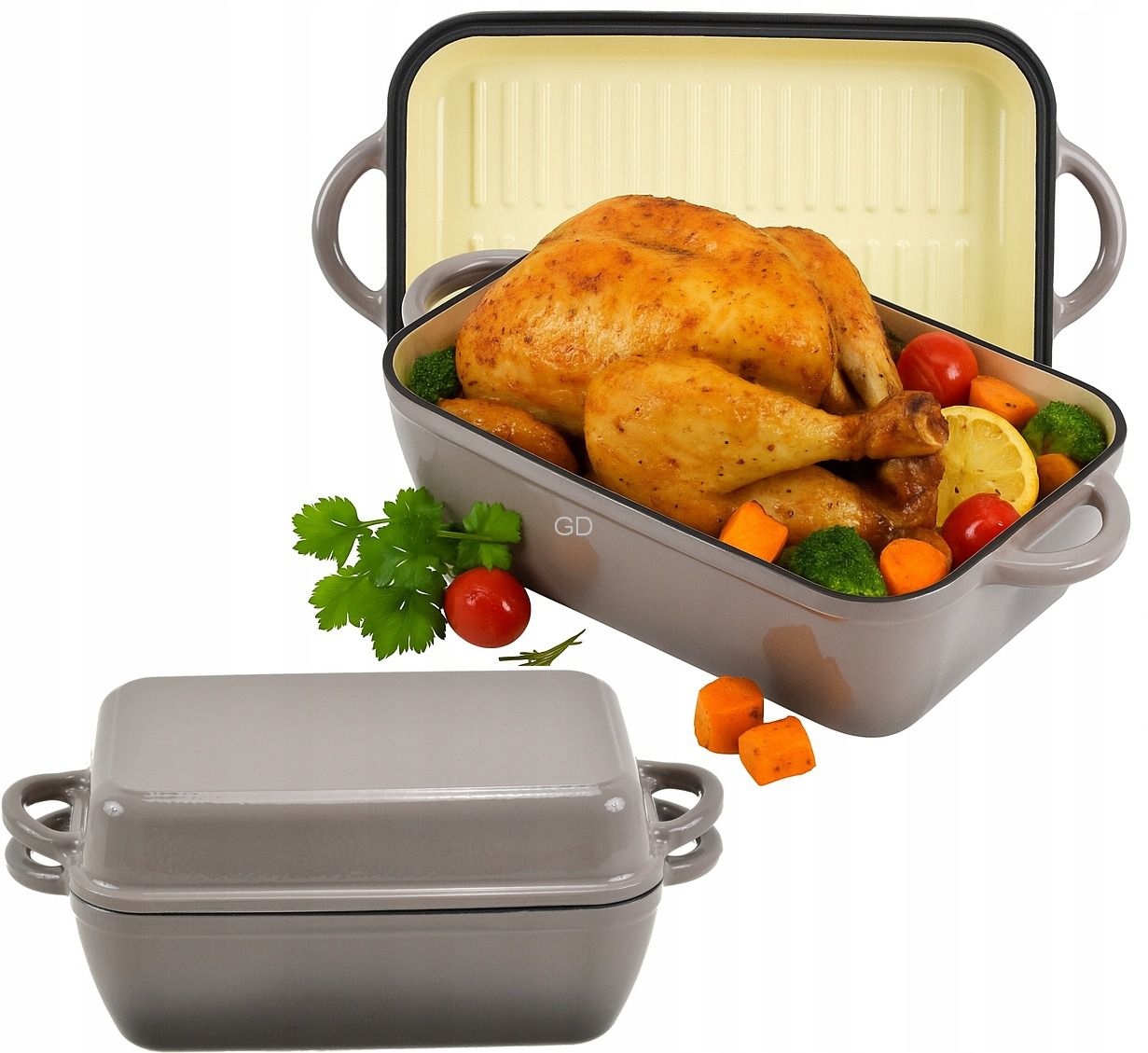 Zapékací Mísa Krisberg smaltovaný 28 cm 3,8 l s indukčním víkem