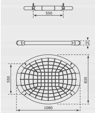 Huśtawka BOCIANIE GNIAZDO OWAL plecione pająk Marka KBT